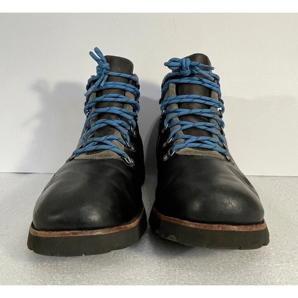 UGG MENS SIZE 11 HAFSTEIN WATERPROOF BOOTS BLACK LEATHER 1017730